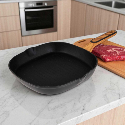 Тава скара Bergner Multiclad BG-56041, 28 cm, charcoal