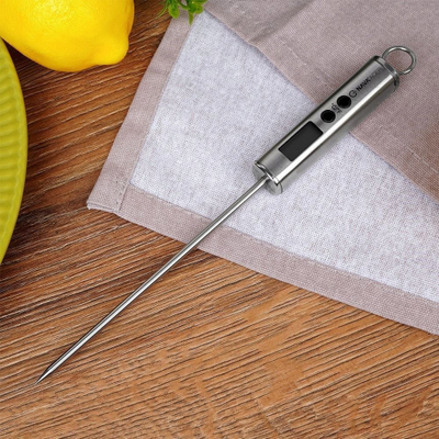 Termometër kuzhine digjital NAVA Acer, me sondë, çelik inox, argjendtë