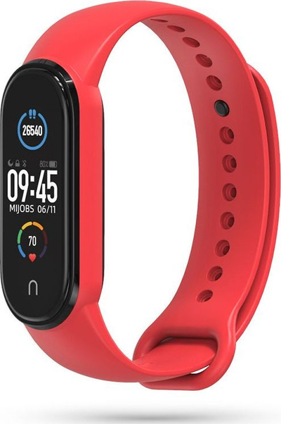 Rrip zëvëndësues Tech-Protect IconBand për Xiaomi Mi Band 3 4 5 6 7, TPU silikon, i kuq