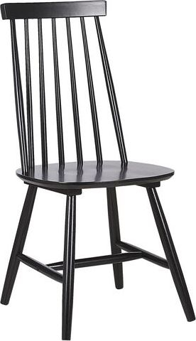 Set me karrige ngrënieje Beliani Burbank, dru rubberwood, 2 copë, të zeza