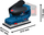 Brusilë orbitale Bosch GSS 18V-18, pa kabllo, brushless, blu e zezë