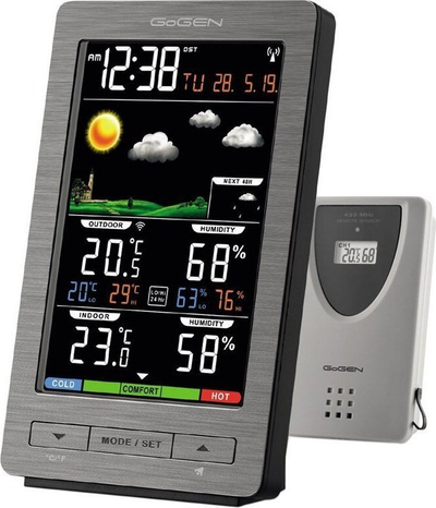 Stacion moti GoGEN ME 2930, ekran LCD me ngjyra, sensor wireless, ngjyrë argjendtë