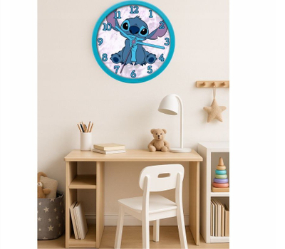 Orë muri për fëmijë Kids Licensing Disney Stitch, mekanizëm i qetë, blu