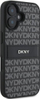 Mbulesë telefoni DKNY PU Leather Repeat Pattern Tonal Stripe, për iPhone 16, e zezë