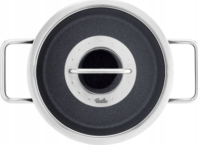 Tenkë alumini Fissler Adamant, 18 cm, veshje jo ngjitëse, gri e errët