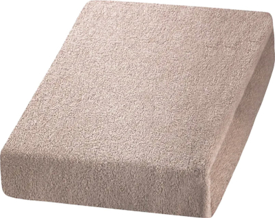 Çarçaf froté Activeshop Beige Terry për dyshek, ngjyrë bezhë