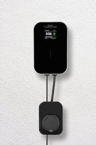 Stacion karikimi për makina elektrike DELTACO E-Charge, 3.7 kW 16A, Type 2, i zi gri