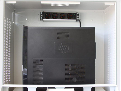 Kabinet muri për PC industrial Techly ICRLIM10, për monitor 22", me ventilim, gri