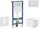 Set WC e varur Aquaform Soller, kornizë mur, rimless, e bardhë