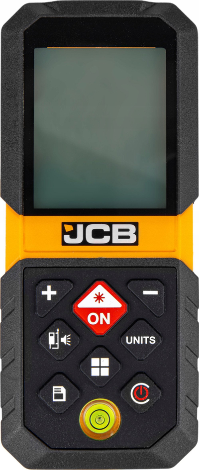 Matës distance me lazer JCB Digital LCD, 65m, ekran LCD, i verdhë