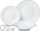 Set pjatash dreke Kinghoff KH-1876, 18 pjesë, për 6 persona, i bardhë me brez ari