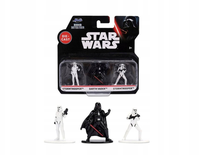 Set figura metalike Jada Star Wars Nano 3-Pack, 3 copë, 4 cm, shumëngjyrëshe