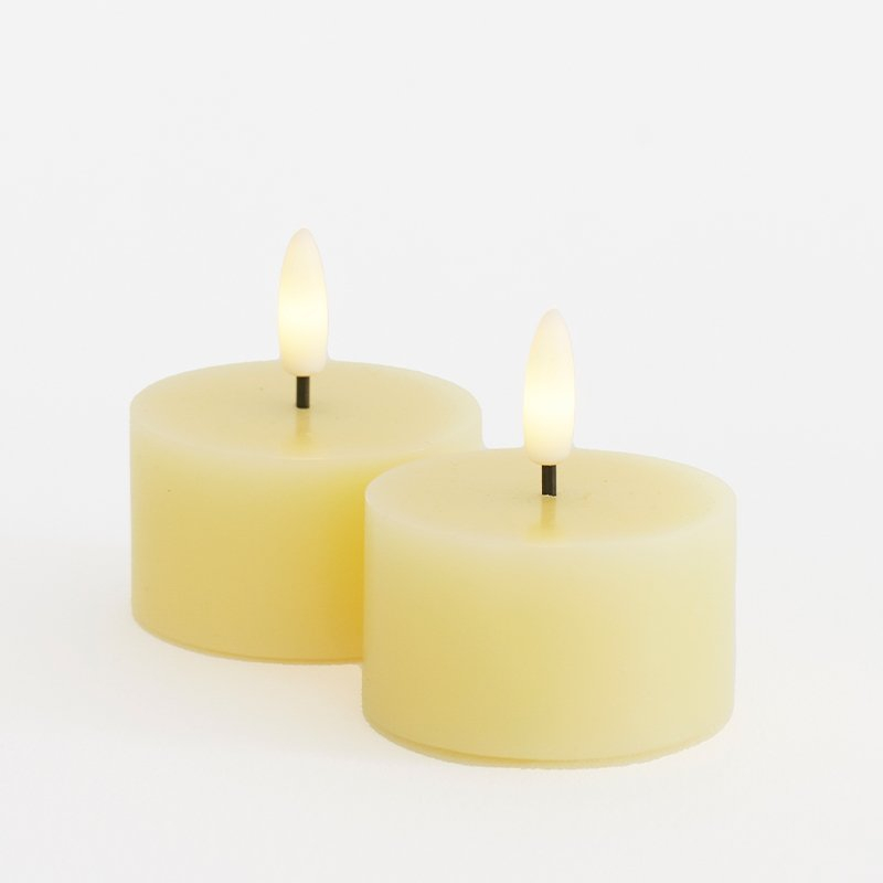 Qirinj dekorativë LED Sirius Sille Tealight, set 2 copë, Ø6x3.4cm, të verdhë të çelët