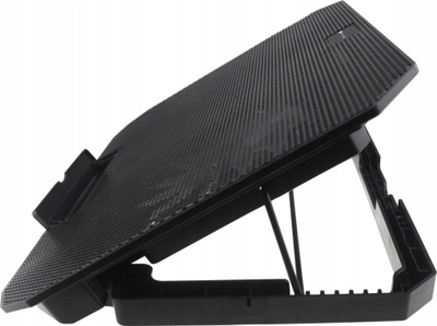 Stand ftohës për laptop Techly, deri 17\", 2 ventilatorë, i zi