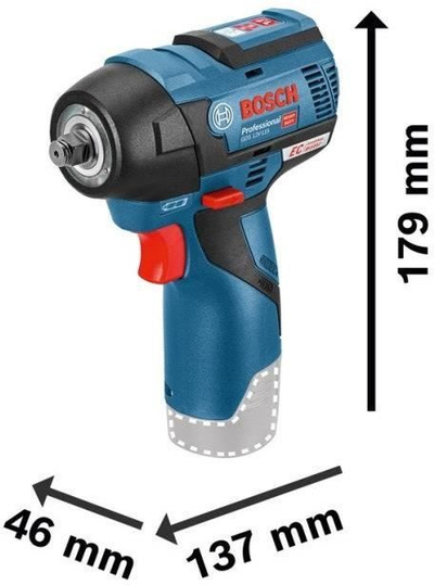 Çelës goditës me bateri Bosch Professional GDS 12V-115, 12V Li-Ion, 115 Nm, blu