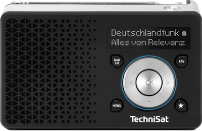 Radio portative TechniSat DIGITRADIO 1 A, DAB+, OLED, e zezë e argjendtë