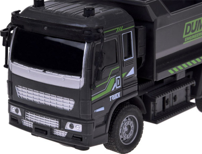 Lodër kamion tipper me telekomandë Jokomisiada RC0637, 6 rrota, me kovë që ngrihet, i zi