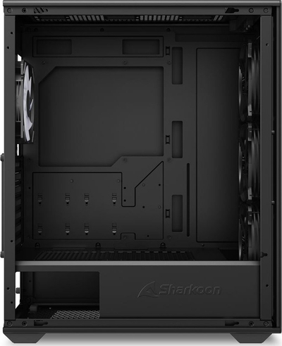 Куќиште за компјутер Sharkoon VK3 RGB, Mid Tower, со RGB осветлување, црно