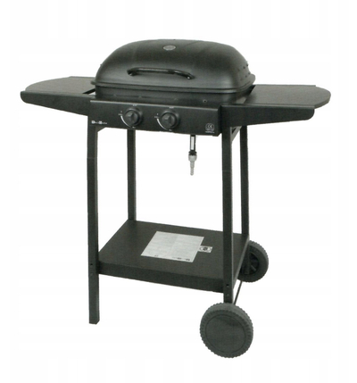 Skarë me gaz Grill Master MG672, 2 djegës, 5.6 kW, e zezë