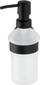 Dispenser sapuni Wenko Bosio, 200 ml, çelik inox, i zi mat edhe i bardhë