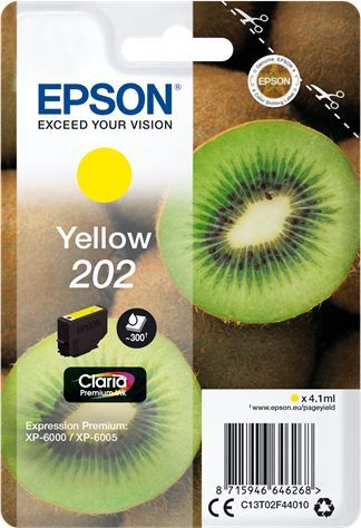 Ngjyrë për printer Epson C13T02F44010, 202 claria, e verdhë