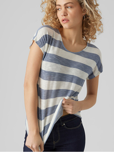 Maicë VERO MODA VMWIDE Box Fit, e bardhë/kaltër