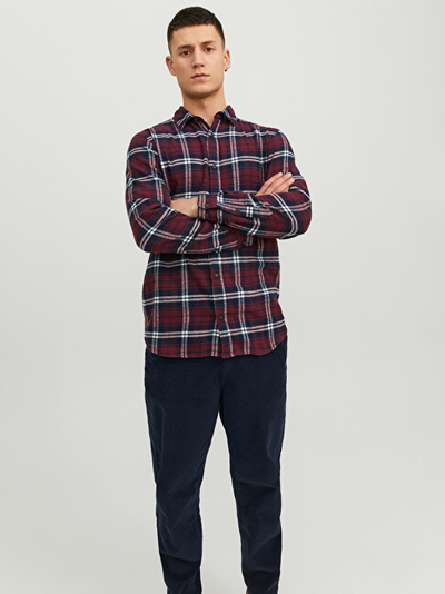 Këmishë Jack&Jones JJPLAIN Slim Fit 12237039 Port Royale