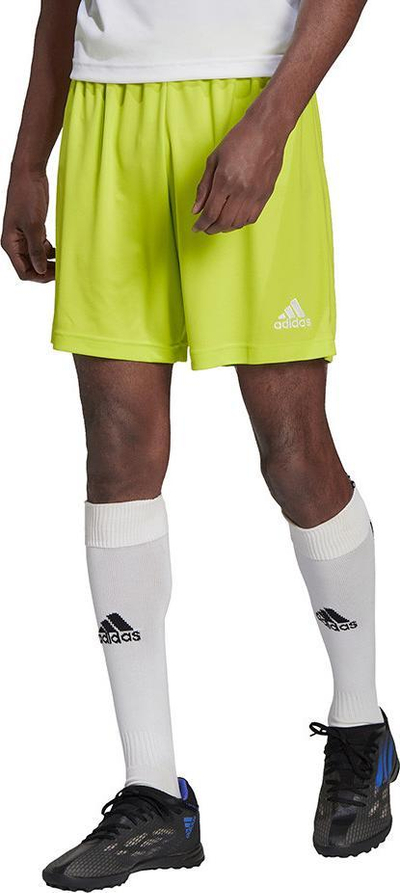 Shorce futbolli për burra adidas Entrada 22 HC5061, AeroReady, poliester i riciklum, lime