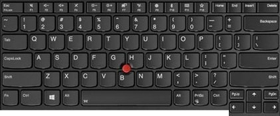 Tastierë Lenovo 01AX457 për laptop ThinkPad, me TrackPoint, e zezë