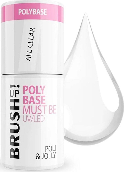 Bazë grimi Brush up Poly Base Must Be, hibride UV LED, transparente, 5g