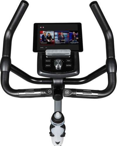 Biçikletë palestre Flow Fitness DHT2500i, sistem elektromagnetik, programe stërvitje, gri