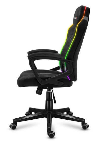 Karrige lojërash Huzaro Force 2.5 RGB Carbon Mesh, 130 kg, e zezë