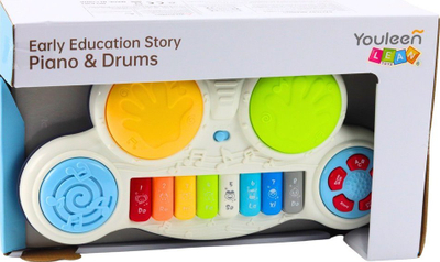 Lodër piano interaktive LEAN Toys, me daulle shumëngjyrëshe, për fëmijë