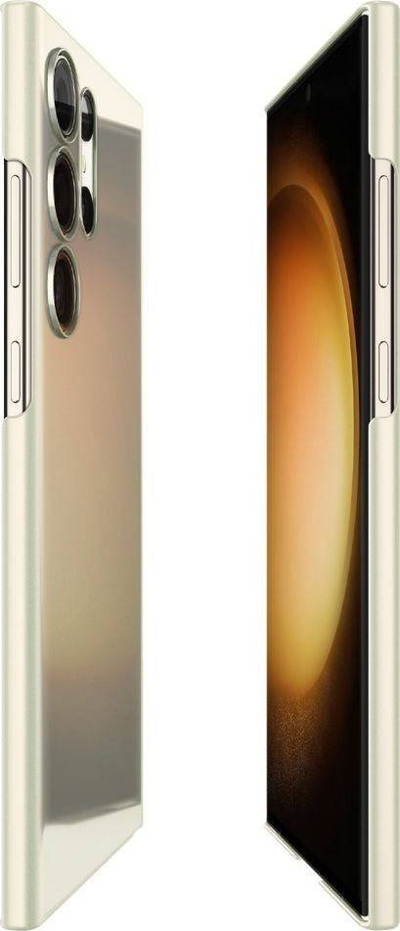 Mbulesë telefoni Spigen AirSkin për Samsung Galaxy S23 Ultra, polikarbonat i hollë, ngjyrë krem bezhë me shkëlqim