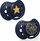 Biberon LOVI Stardust, silikoni, 18m+, set 2 copë, blu e errët
