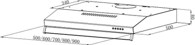 Thithës avulli Philco PEC 190 W, 60cm, 192 m3/h, i bardhë
