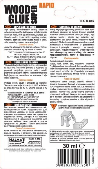 Ngjitës druri Technicqll Wood Glue D3, 30 ml, që s’e ha lagështia