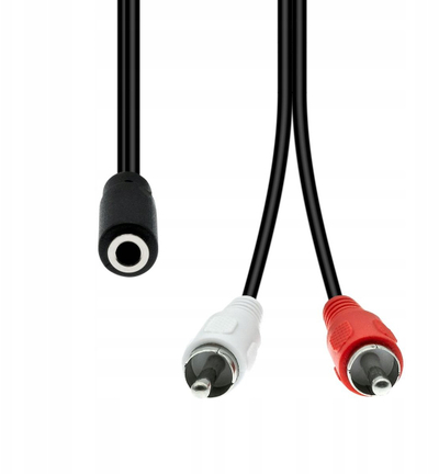 Kabllo audio ProXtend 3.5mm në 2xRCA, stereo, e zezë