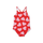 Swimsuit | Hearts Red | për vajza pa mëngë  122/128