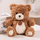 Lodër pelushi LEAN Toys arush, 25 cm, kafe, me medaljon