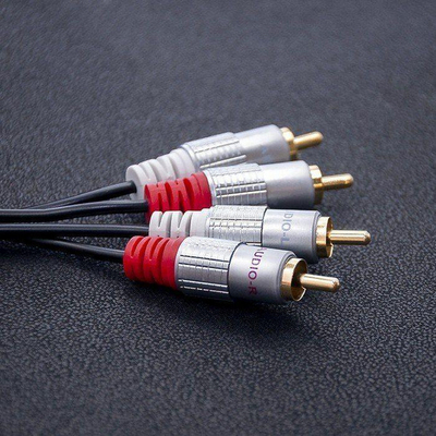 Kabllo Qoltec RCA (Cinch) x2 - kabllo RCA (Cinch) x2 0,5 m, e zezë
