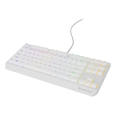 Tastierë mekanike gaming Genesis Thor 230 TKL, RGB, Outemu Red, e bardhë