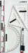 Set veglash magnetike për tabelë Linex 400053497, vizore dhe trekëndësha, plastike, e bardhë