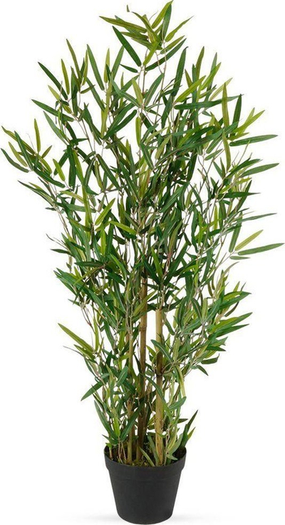 Bimë artificiale dekorative bambu, 97 cm, me vazo, e zezë
