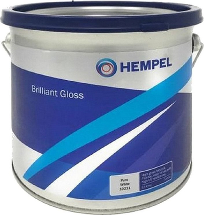 Bojë deti Hempel Brilliant Gloss, 2.5L, me shkelqim të fortë, e bardhë e pastër