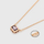 Set qafore dhe vathë elegant me gurë vjollcë, të praruar në arë 18k