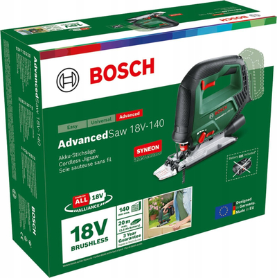 Sharrë shpuese Bosch AdvancedSaw 18V 140, pa kabllo, pa bateri, pa karikues
