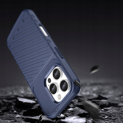 Mbrojtëse telefoni Thunder Case Silicone, për iPhone 16 Pro, silikon, blu