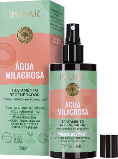 Spray rigjenerues për flokë Inoar Água Milagrosa, trajtim hidratues, 200ml