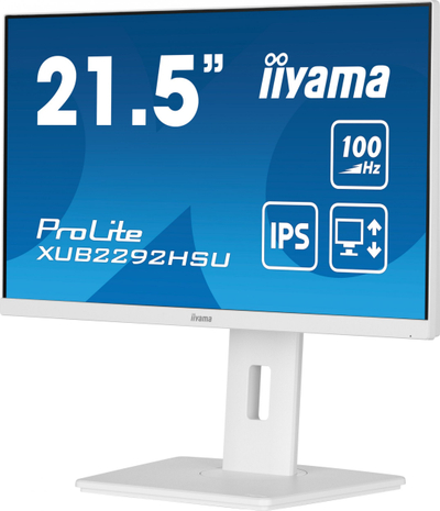 Monitor Iiyama ProLite XUB2292HSU W6, 21.5", Full HD IPS, i bardhë